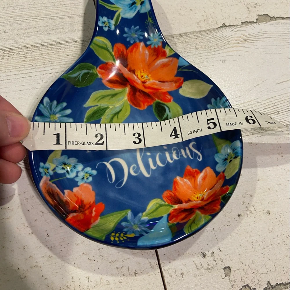 The Pioneer Woman Kitchen Pioneer Woman Blue Red Floral Spoon Rest